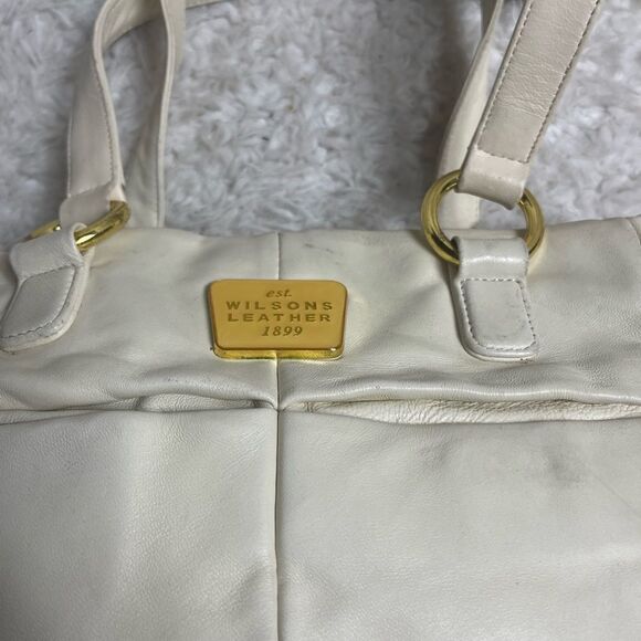 Vintage Wilson Leather 1899 Beige soft leather small shoulder bag. - Picture 6 of 16